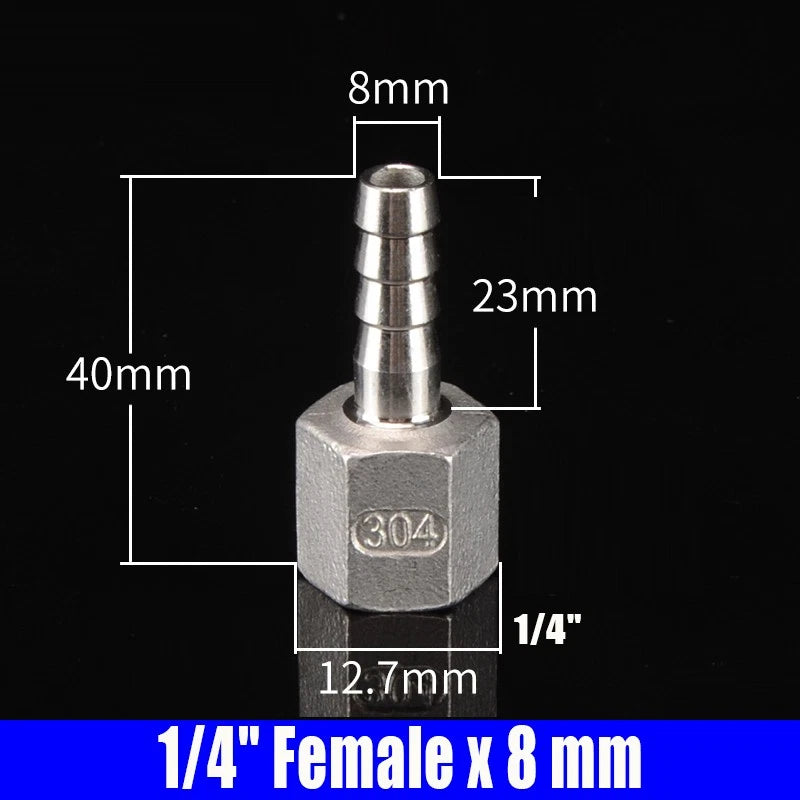 1/4"-4" Inch Female/Male Stainless Hose Connector Fitting For Air Water Fuel Gas