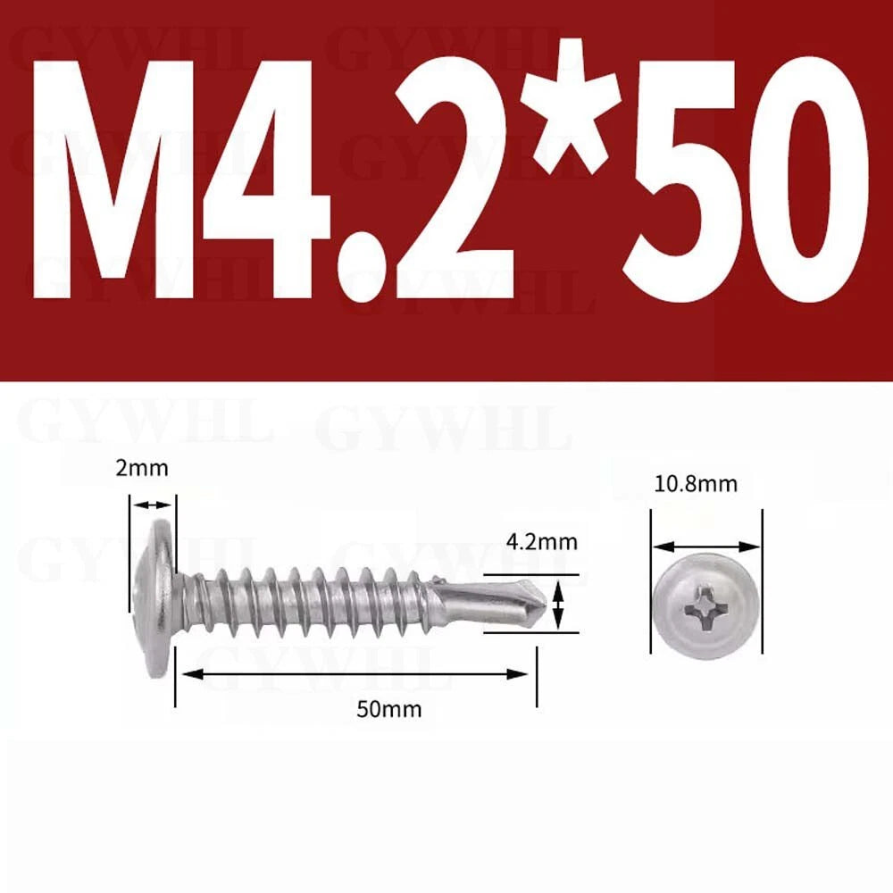 M4.2 M4.8 Self Drilling Wafer Head Screws – Steel & Stainless for Sheet Metal