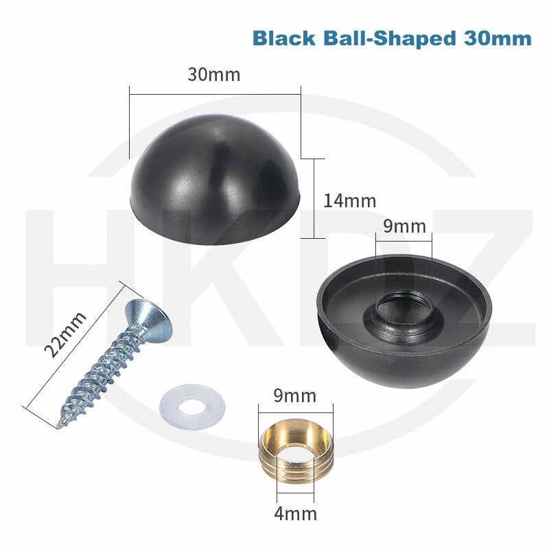 Stainless Steel Mirror Screw Cover Caps – Decorative Disc Plates for Glass, Mirrors & Furniture (16-50mm, Flat/Dome, Silver/Gold/Black/Rose Gold)