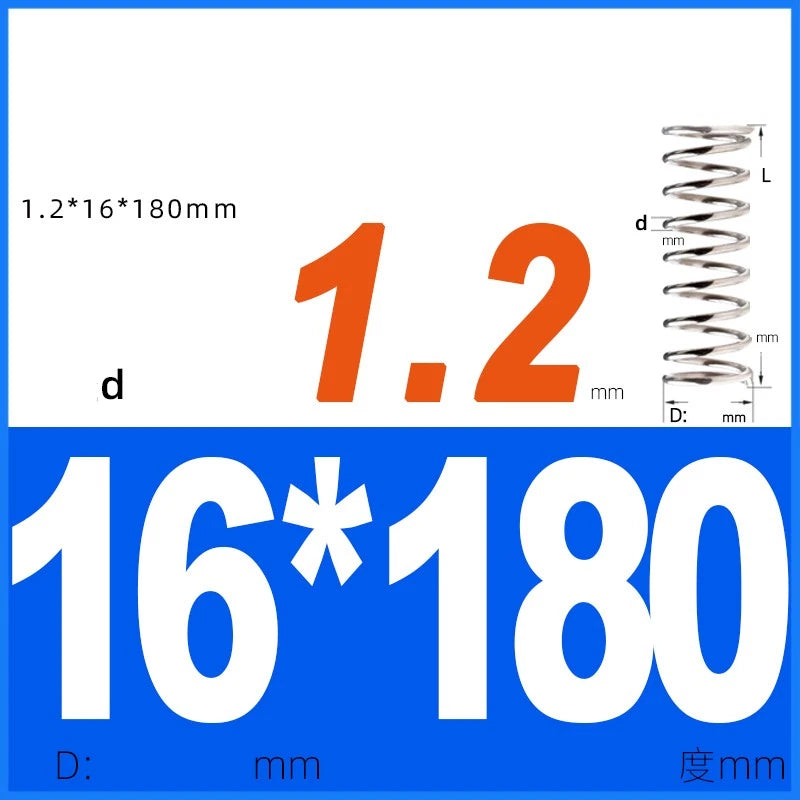 Compression Spring 1.2mm Wire Dia 14mm - 20mm OD Small Pressure Springs