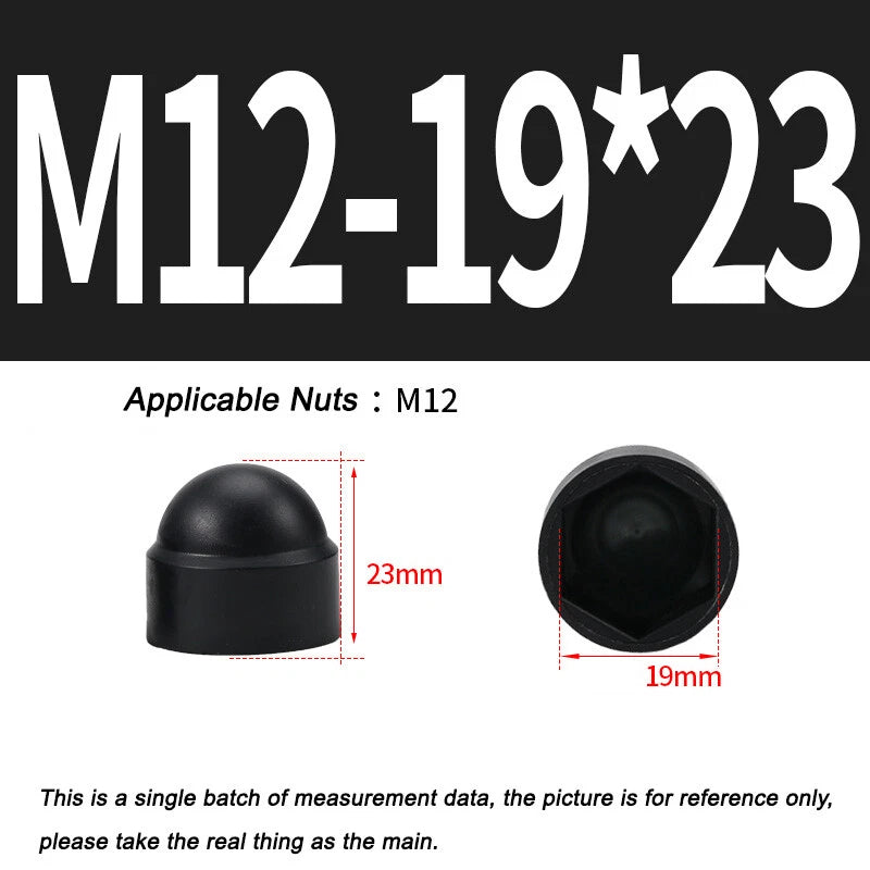 Hex Bolt & Nut Protection Caps – Plastic Hexagonal Screw Covers for M4 M5 M6 M8 M10 to M24 (PE, 5-100 Pack)