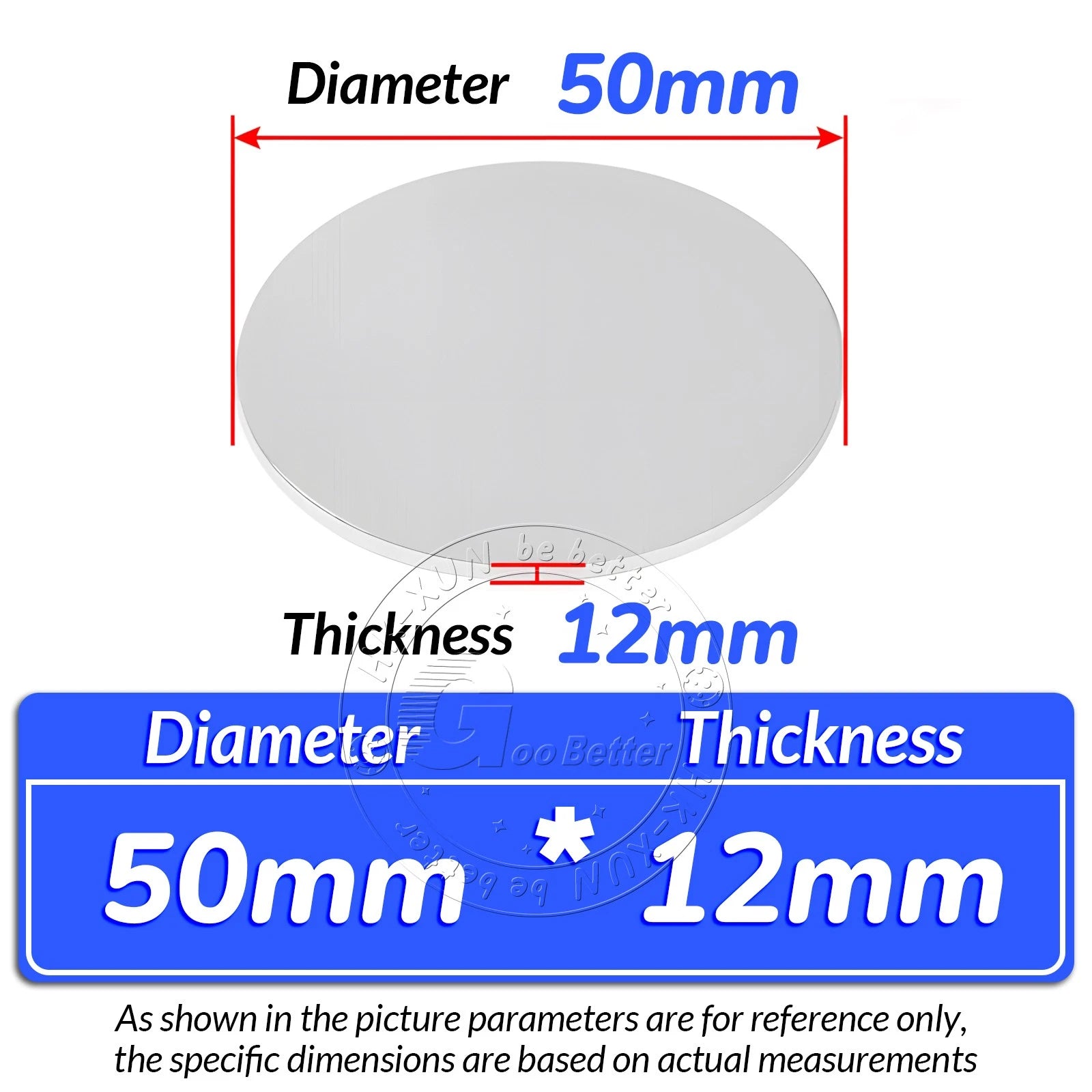 Round 6061 Aluminum Sheet Disc Plate 1mm-20mm Thick DIY Model Craft Art Handmade