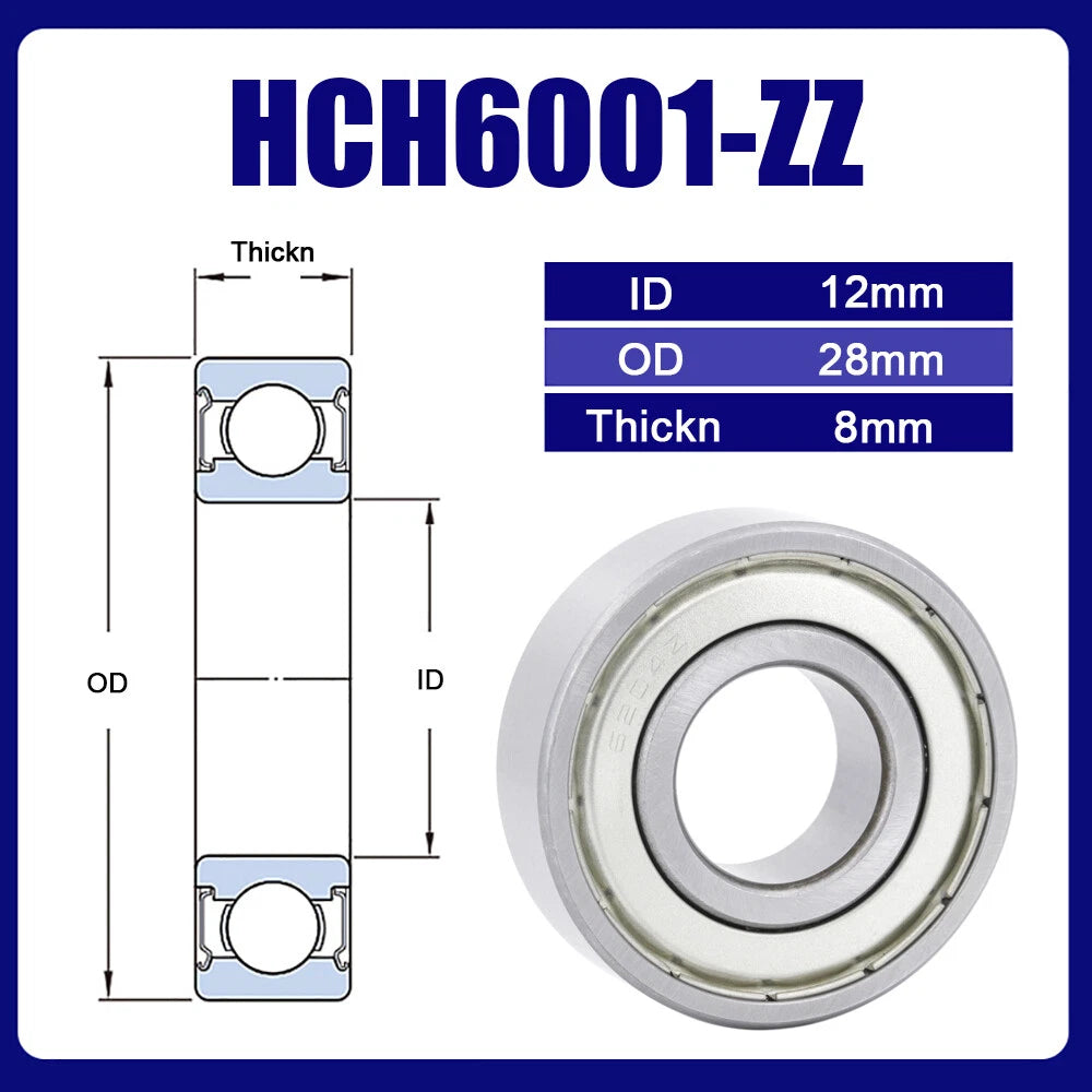HCH Bearings Deep Groove Ball Bearing, ZZ or 2RZ, 604 to 6906 - Models Complete