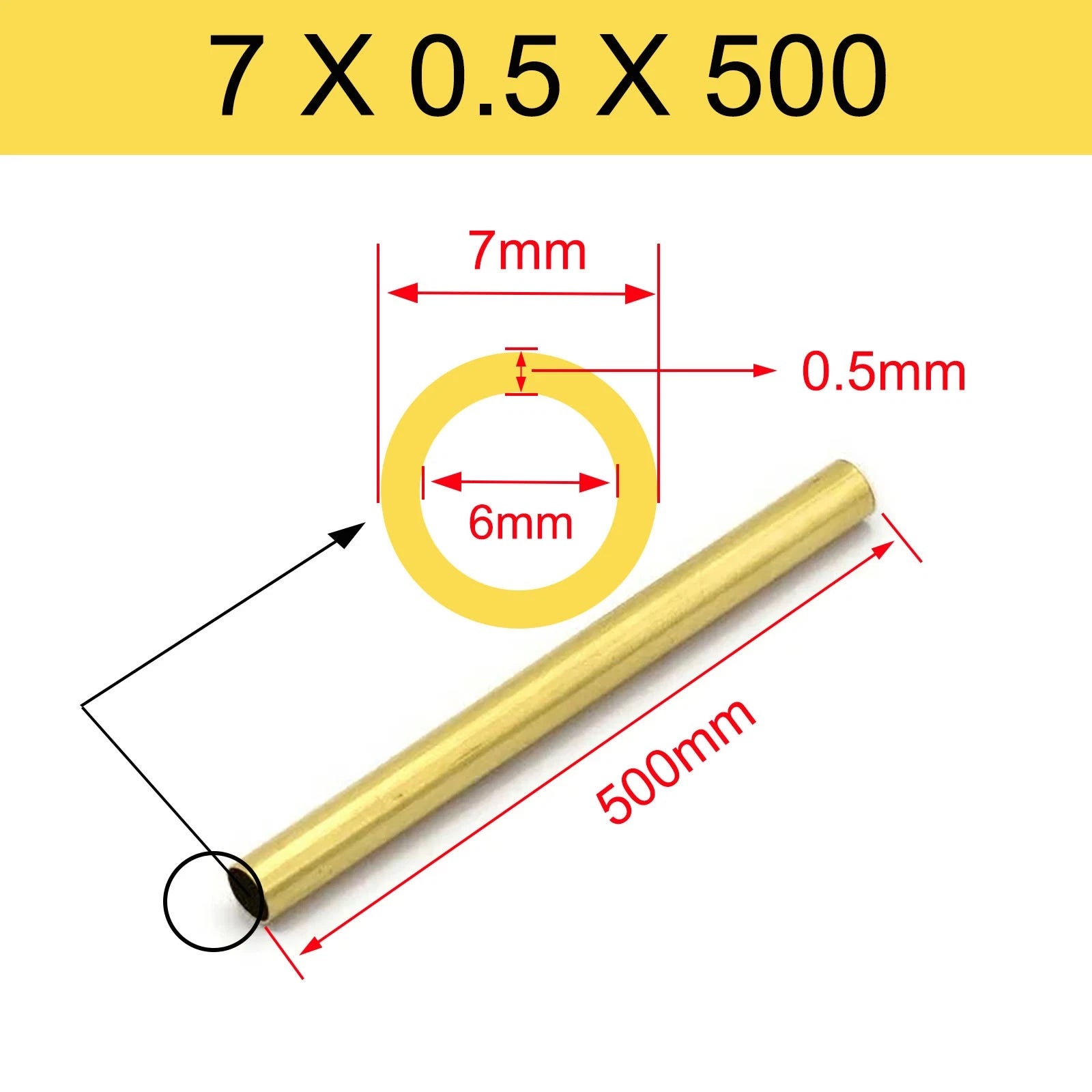 Brass Tubes ROUND PIPE Cu 62% OD 2mm 3mm 4mm 5mm 6mm 7mm 8mm 9mm 10mm To 90mm