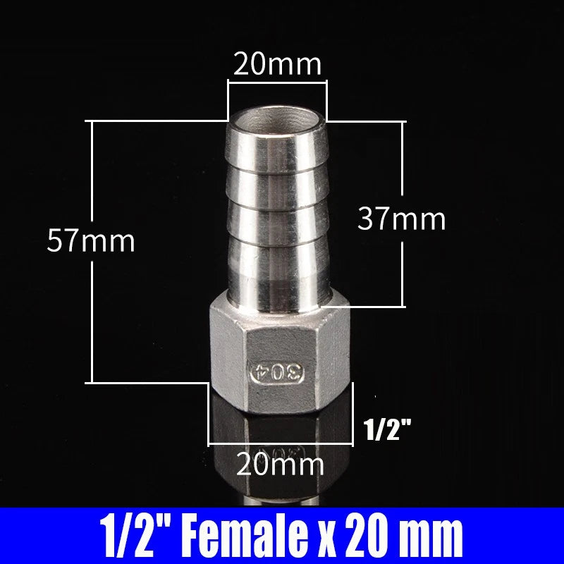 1/4"-4" Inch Female/Male Stainless Hose Connector Fitting For Air Water Fuel Gas