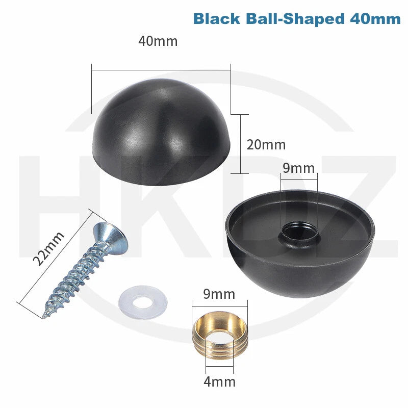 Stainless Steel Mirror Screw Cover Caps – Decorative Disc Plates for Glass, Mirrors & Furniture (16-50mm, Flat/Dome, Silver/Gold/Black/Rose Gold)