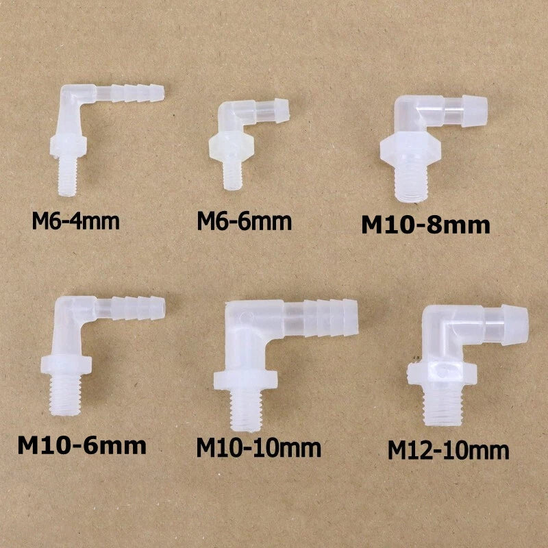 Plastic Hose Barb Fittings — Straight, Reducer, L, T, Y-Shape Pagoda Connectors