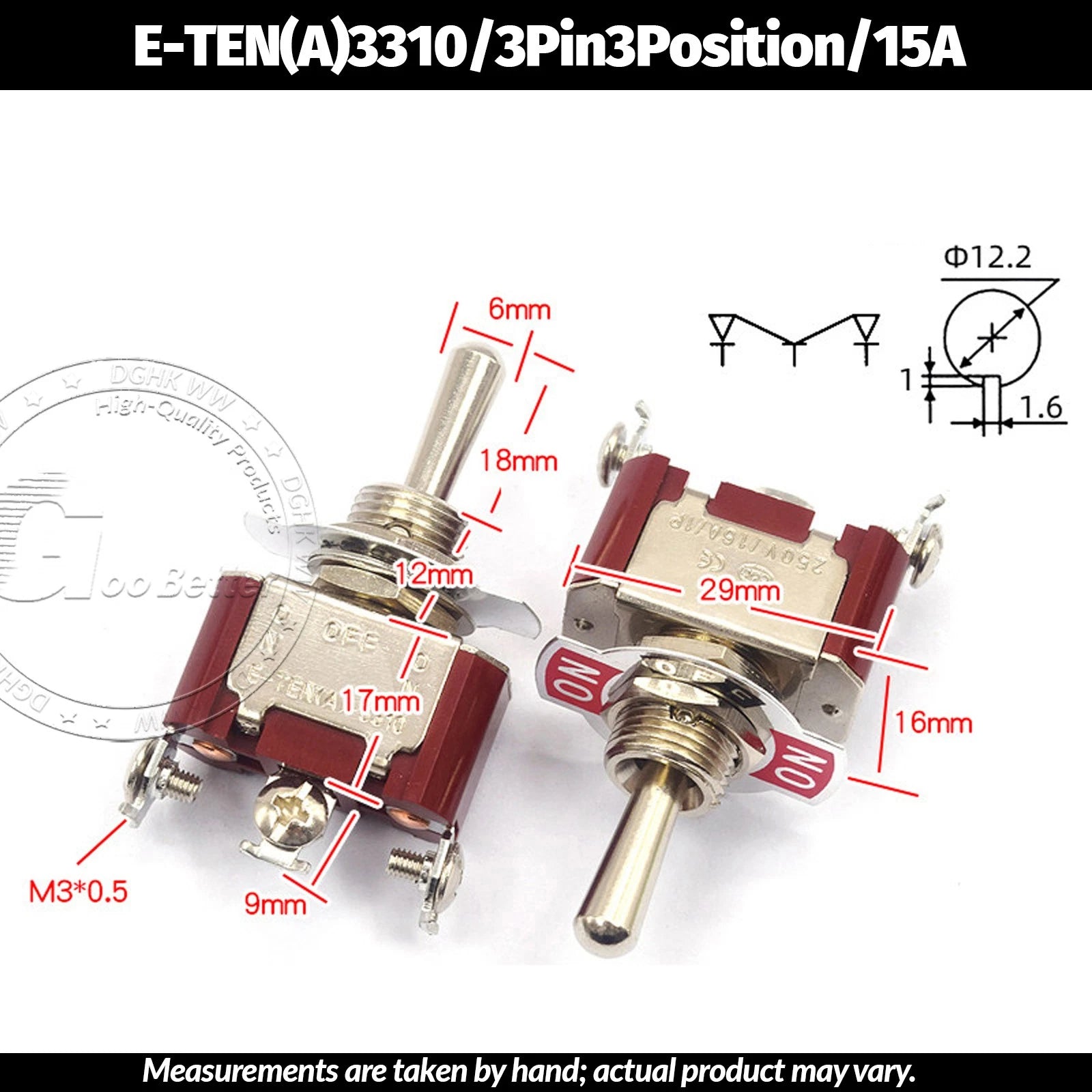 Miniature Toggle Switch — SPST/SPDT, 2–12 Pin, MTS/E-TEN/RLS Series, 79 Types