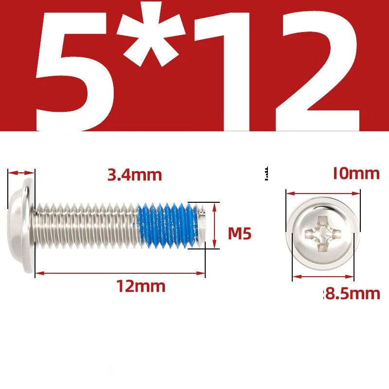 M2–M6 Flanged Button Head Screws – Carbon Steel, Phillips Drive, Nickel or Black Zinc Plated
