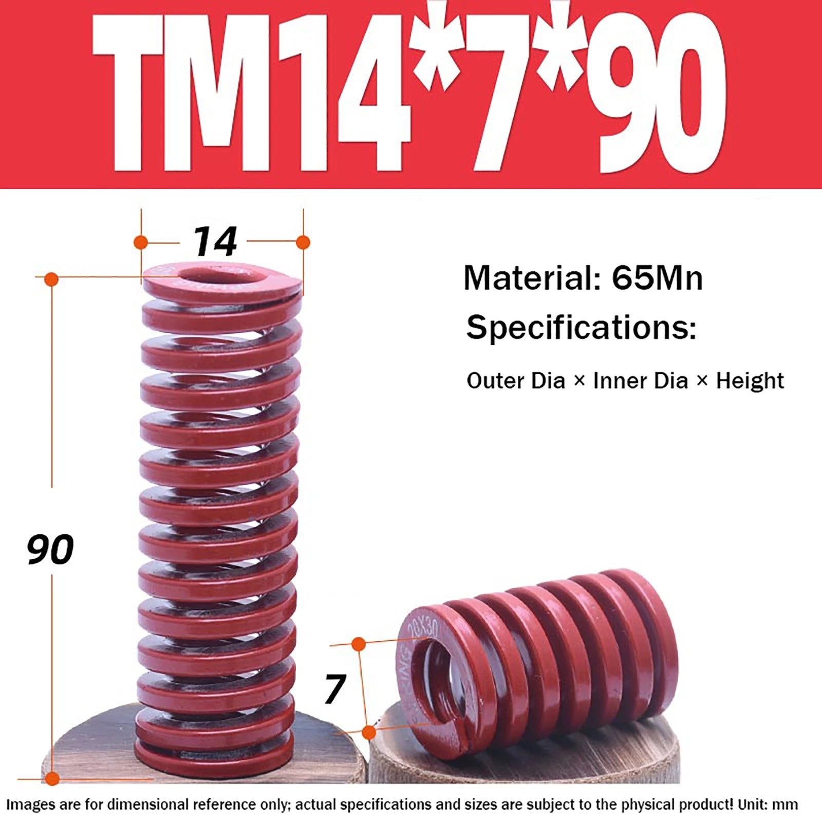Heavy Load Duty Compression Die Spring, 8mm-50mm Diameter & Up To 400mm Long JIS