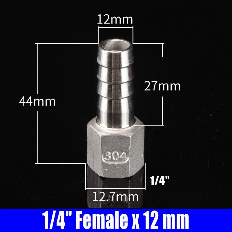 1/4"-4" Inch Female/Male Stainless Hose Connector Fitting For Air Water Fuel Gas