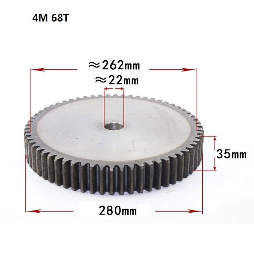 45# Steel 4Mod 10T-80T Spur Gears Thickness 35mm Motor Pinion Transmission Gear