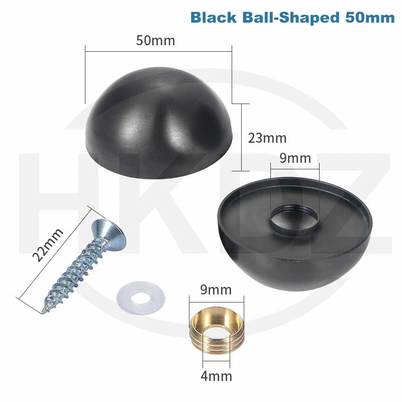 Stainless Steel Mirror Screw Cover Caps – Decorative Disc Plates for Glass, Mirrors & Furniture (16-50mm, Flat/Dome, Silver/Gold/Black/Rose Gold)