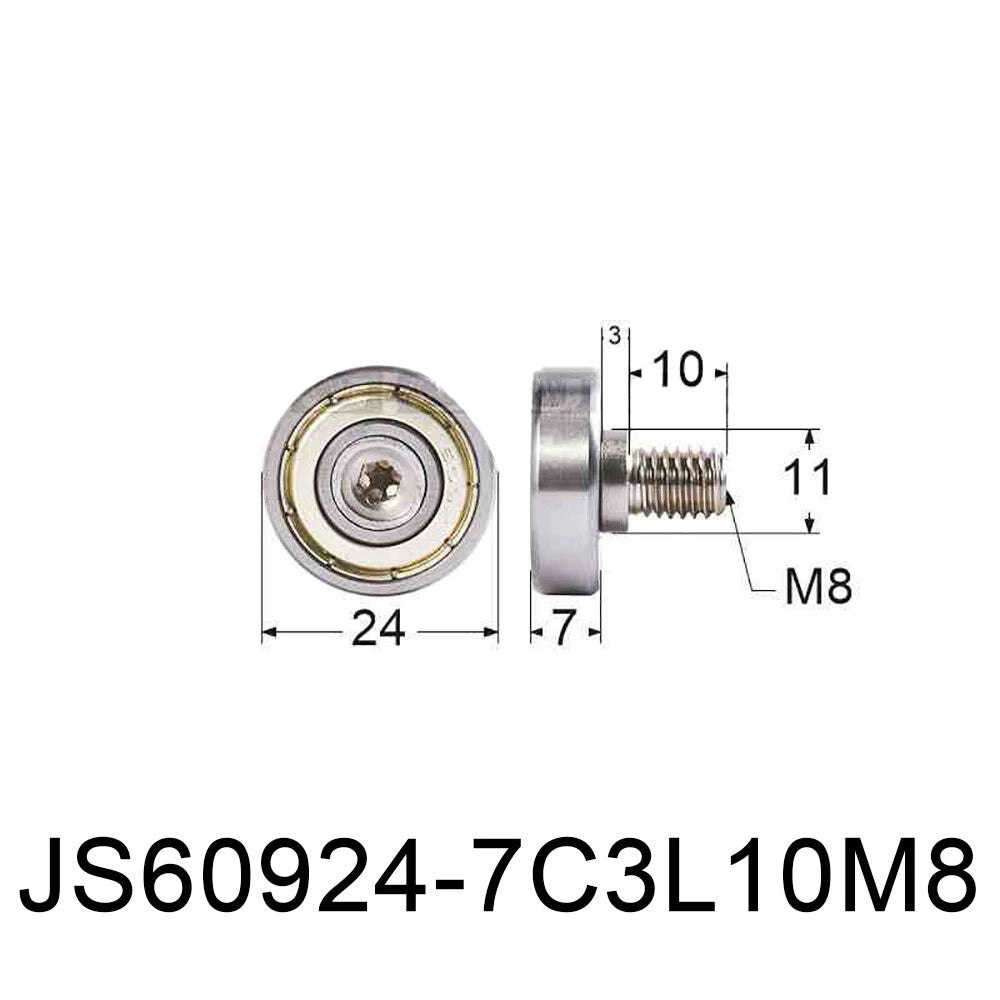 NTBG 7-52mm Metal Ball Bearing Pulley Flat Roller Guiding Wheel M3-M10 Threaded