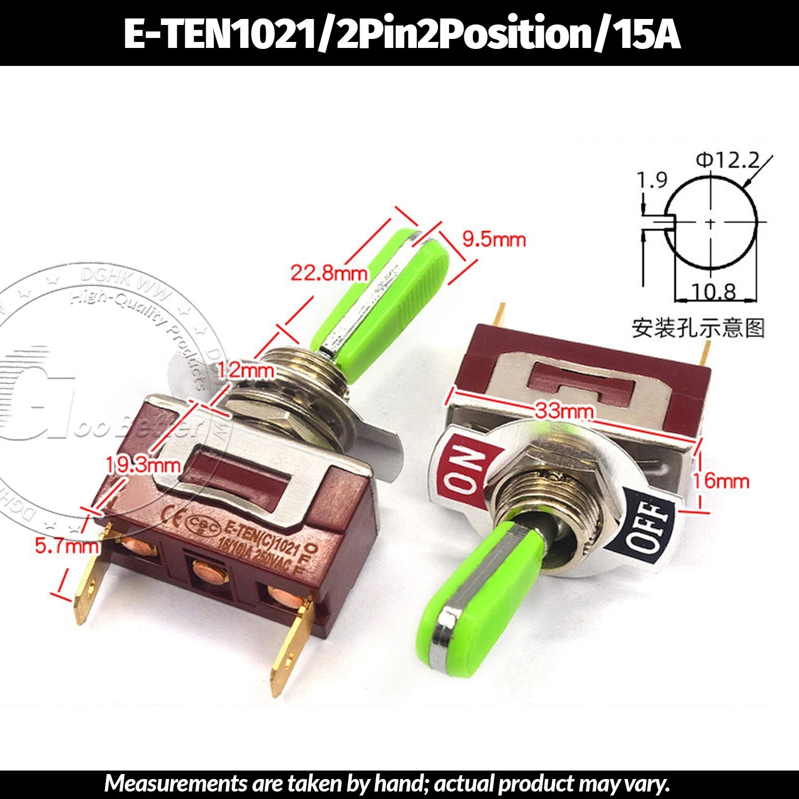 Miniature Toggle Switch — SPST/SPDT, 2–12 Pin, MTS/E-TEN/RLS Series, 79 Types