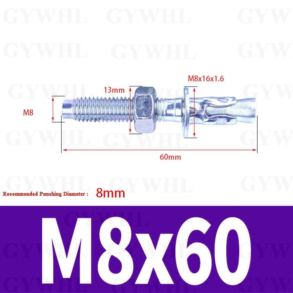 Hex Head Expansion Anchor Bolts — M6 to M20, Stainless Steel A2 & Zinc Plated, Extra Long
