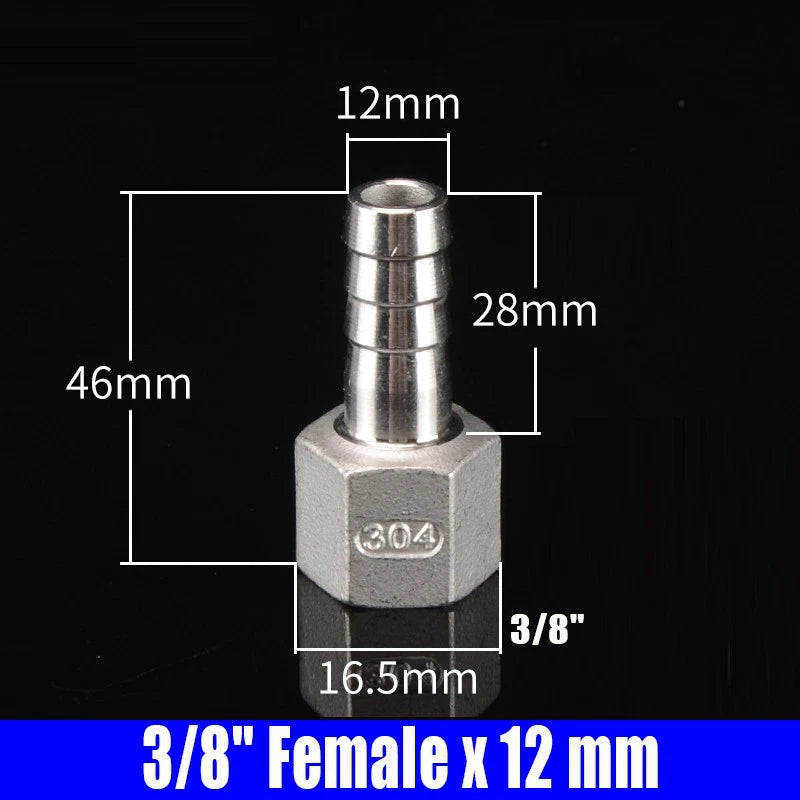 1/4"-4" Inch Female/Male Stainless Hose Connector Fitting For Air Water Fuel Gas