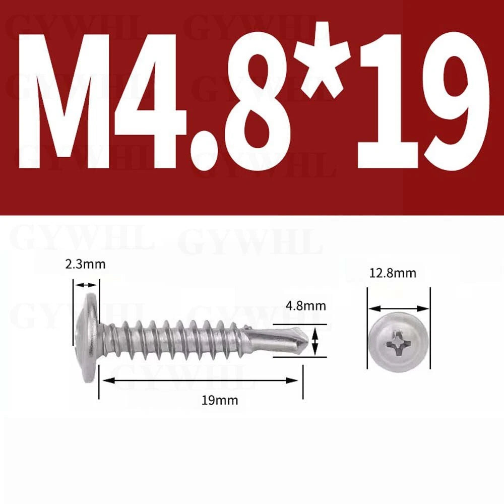 M4.2 M4.8 Self Drilling Wafer Head Screws – Steel & Stainless for Sheet Metal