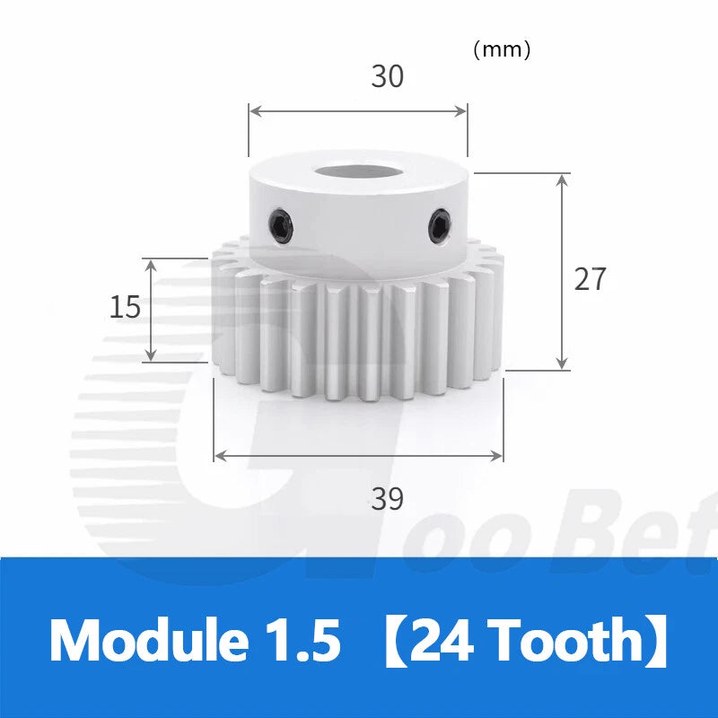 Module 0.5/1/1.5 Precision Spur Gear Aluminium 12-60 Tooth Motor Pinion with Hub