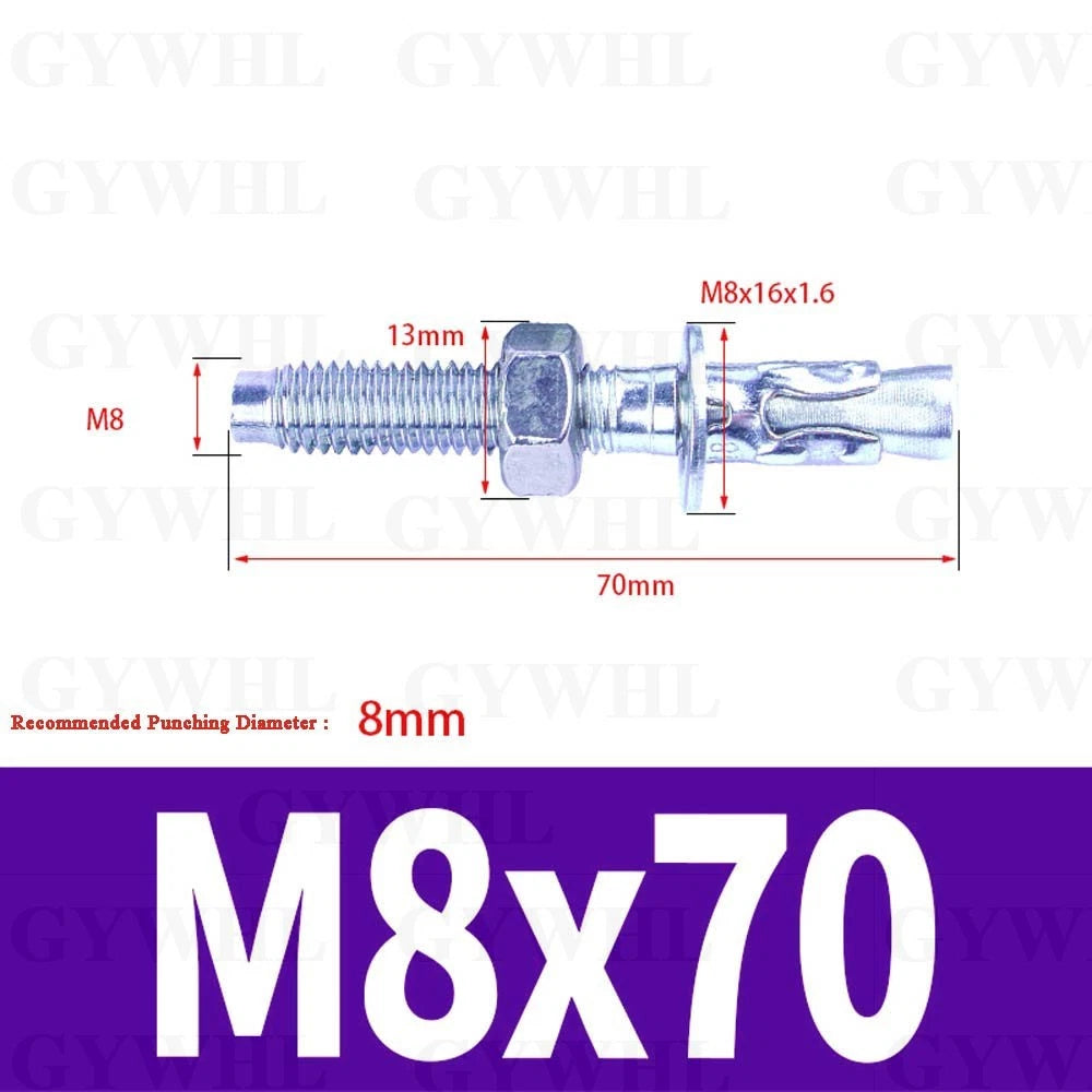 Hex Head Expansion Anchor Bolts — M6 to M20, Stainless Steel A2 & Zinc Plated, Extra Long