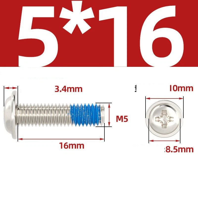 M2–M6 Flanged Button Head Screws – Carbon Steel, Phillips Drive, Nickel or Black Zinc Plated