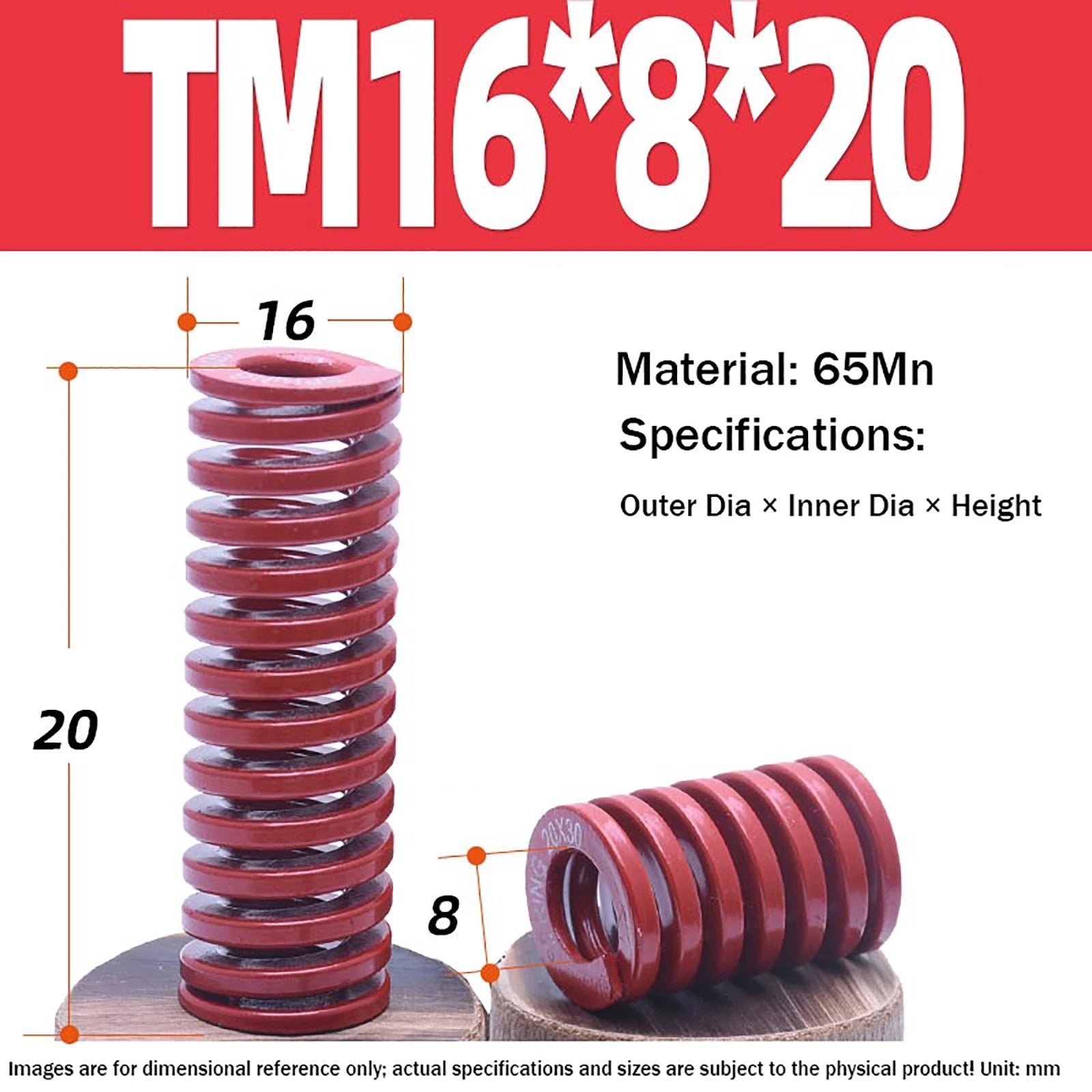 Heavy Load Duty Compression Die Spring, 8mm-50mm Diameter & Up To 400mm Long JIS