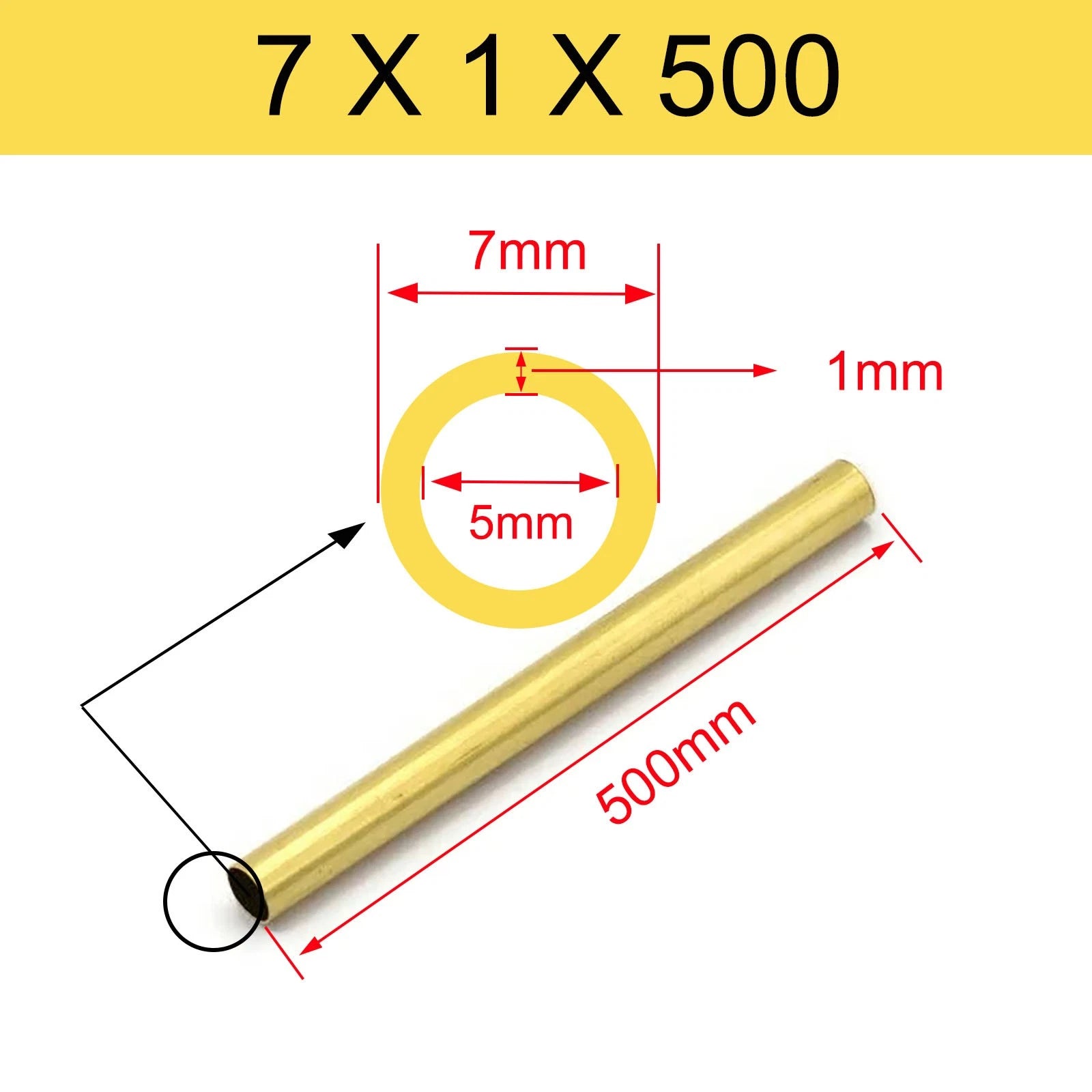 Brass Tubes ROUND PIPE Cu 62% OD 2mm 3mm 4mm 5mm 6mm 7mm 8mm 9mm 10mm To 90mm