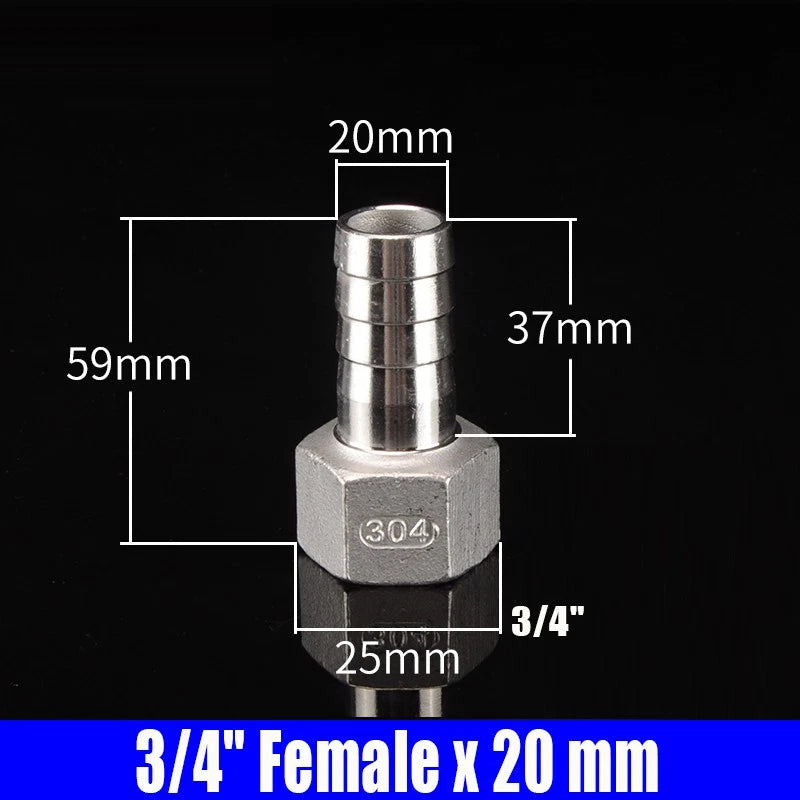1/4"-4" Inch Female/Male Stainless Hose Connector Fitting For Air Water Fuel Gas