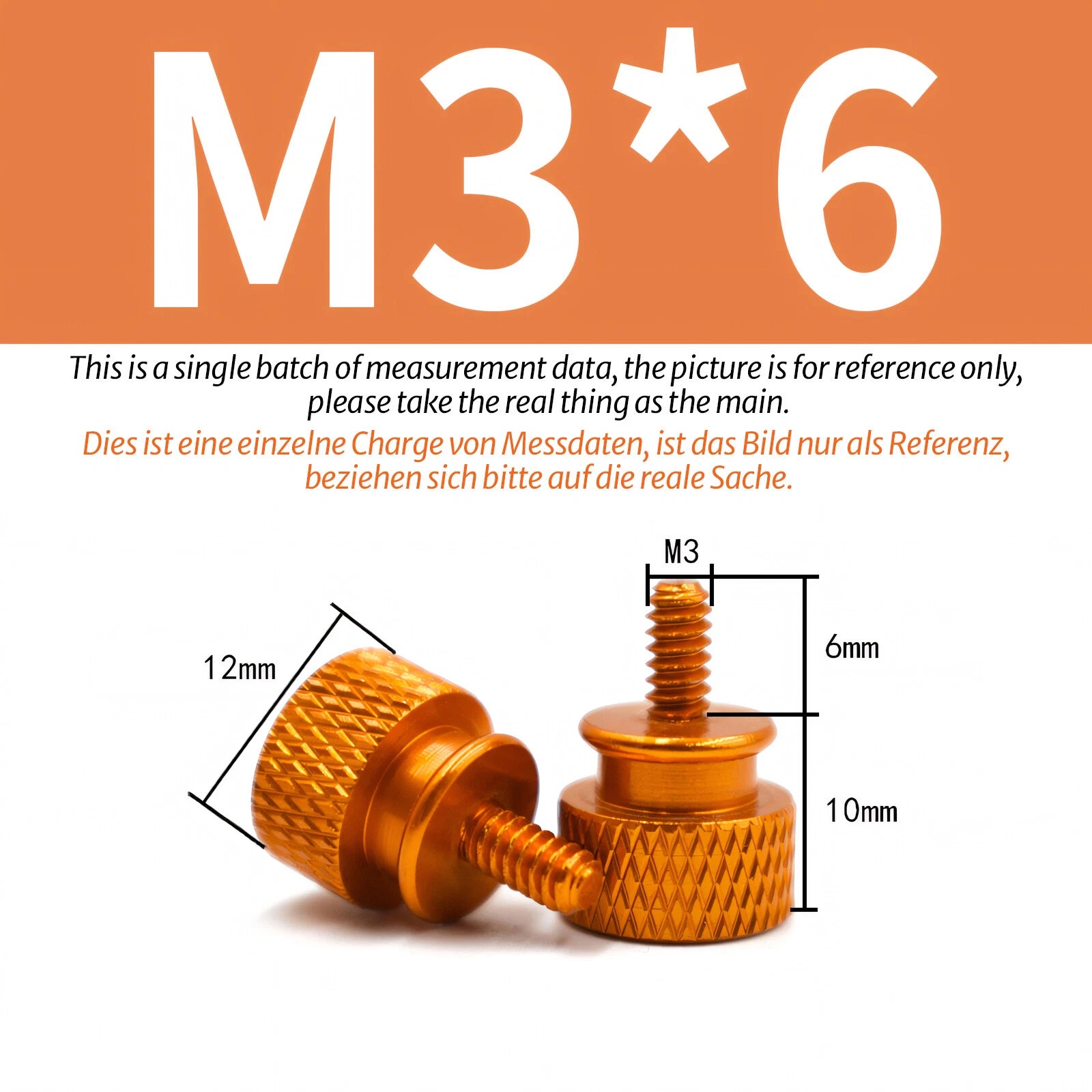 M3 Knurled Thumb Screws – Colorful Aluminum Alloy Hand-Tighten Grip Bolts