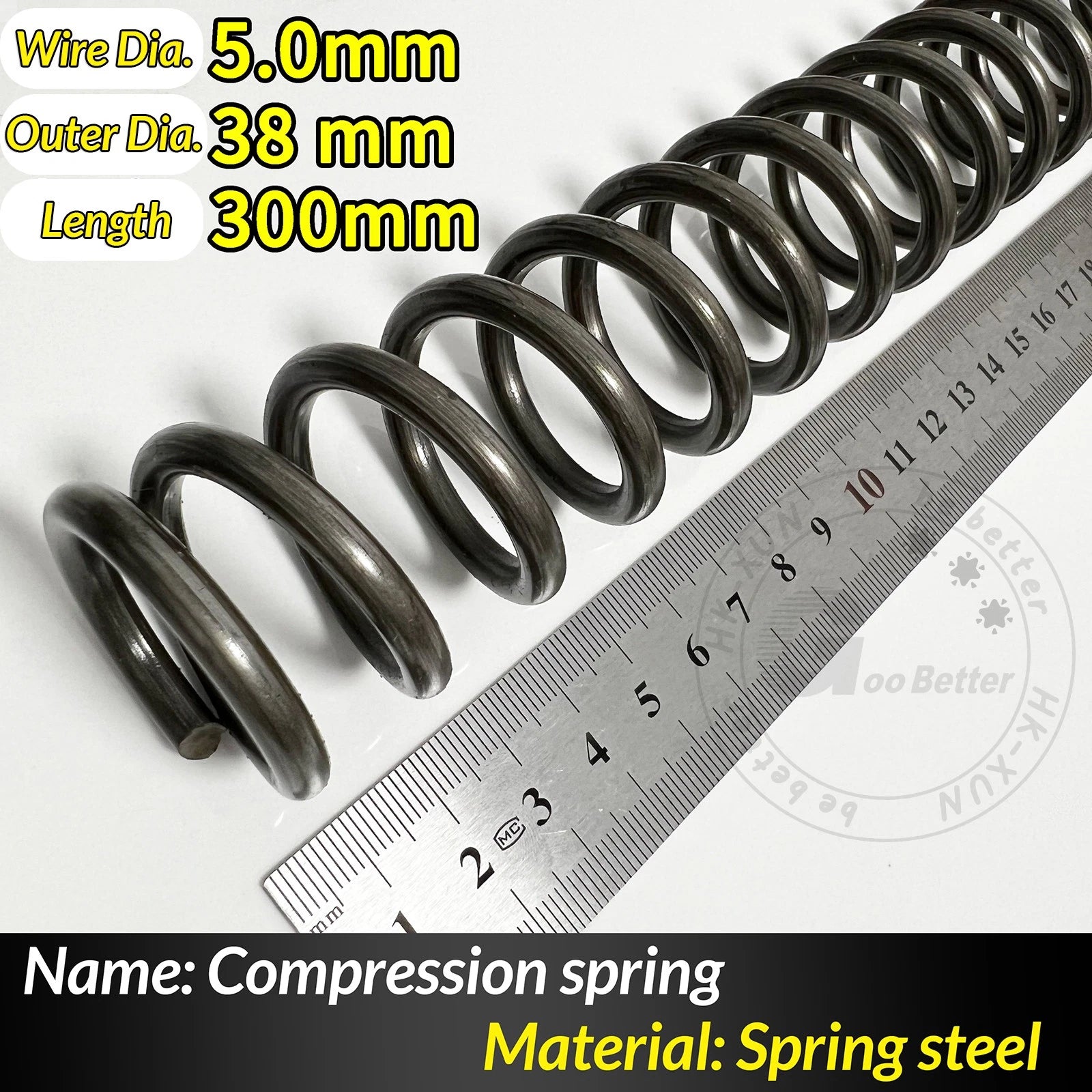 Compression Spring Pressure Springs, Wire Dia 4-5mm, OD 20-80mm, Length 300mm