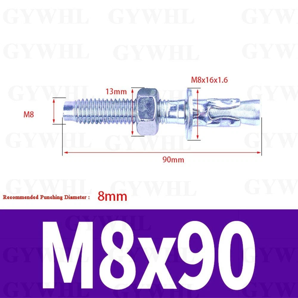 Hex Head Expansion Anchor Bolts — M6 to M20, Stainless Steel A2 & Zinc Plated, Extra Long