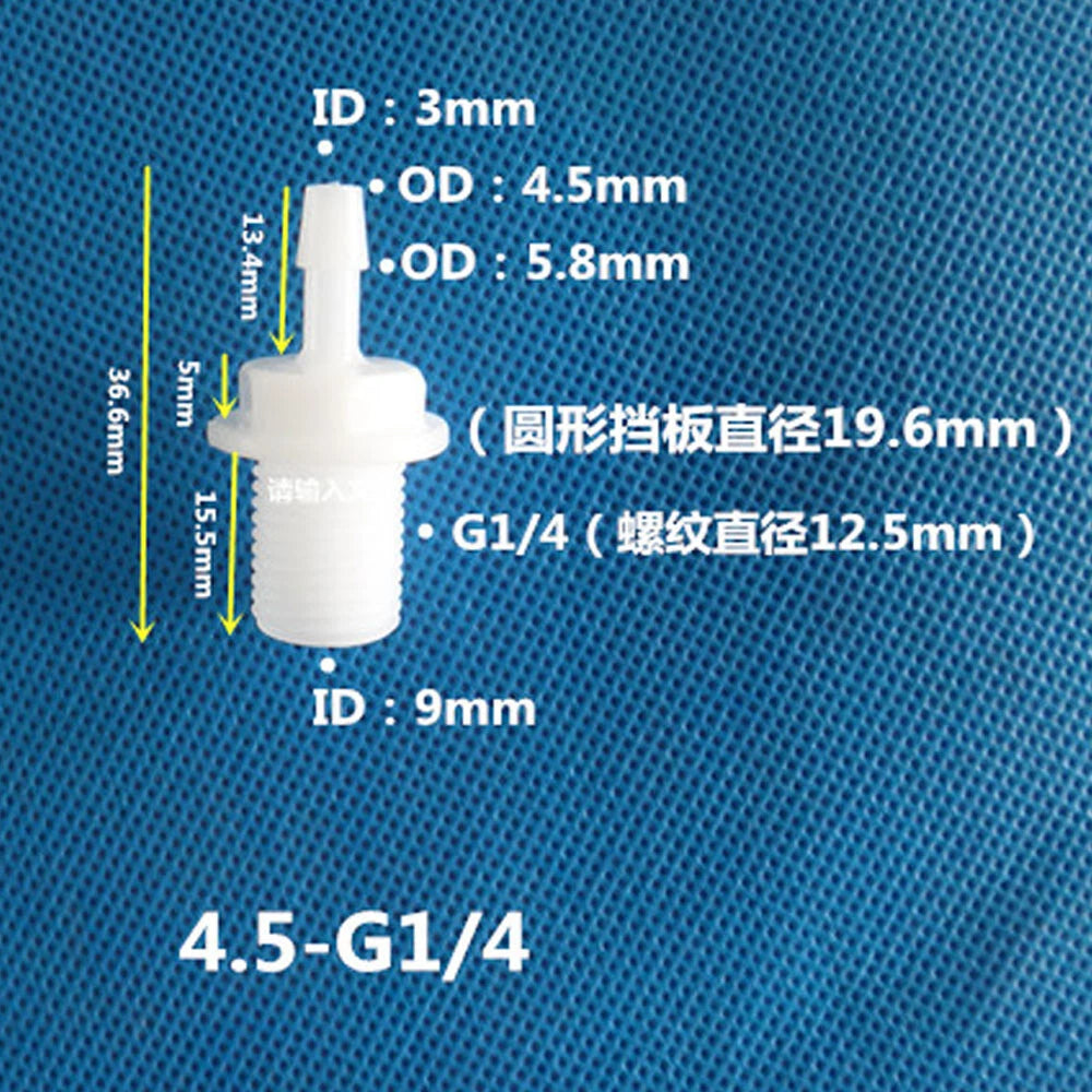 BSP Metric External Thread Straight Barb Connector – Plastic Hose Pipe Fitting