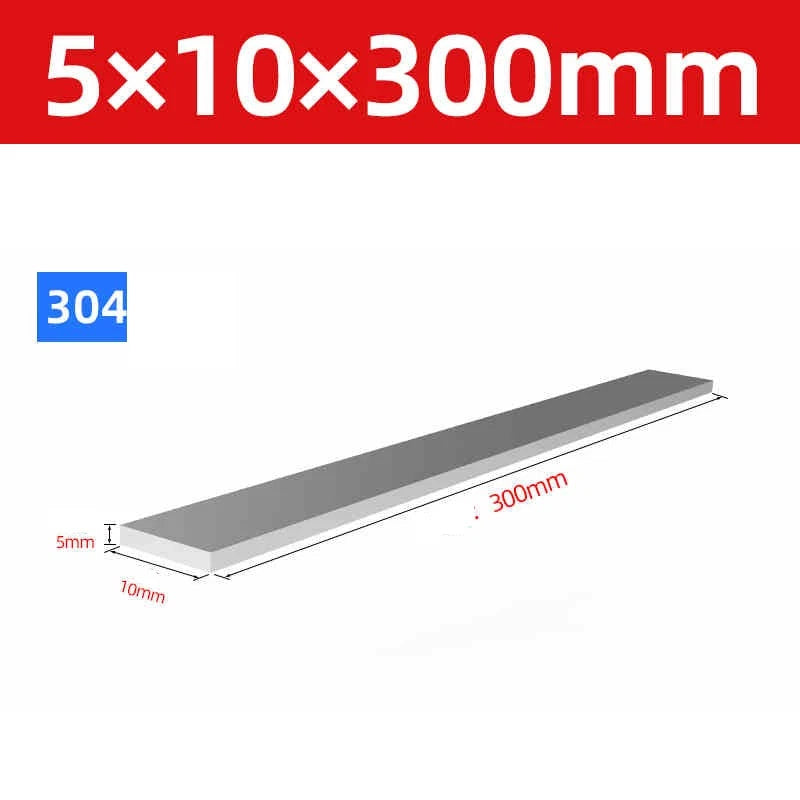 304 Stainless Steel Flat Bar Metal Plate Strip Width 10mm-80mm Thick 3mm to 20mm