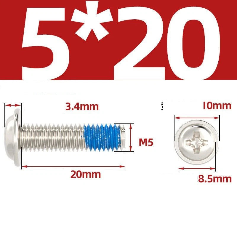 M2–M6 Flanged Button Head Screws – Carbon Steel, Phillips Drive, Nickel or Black Zinc Plated