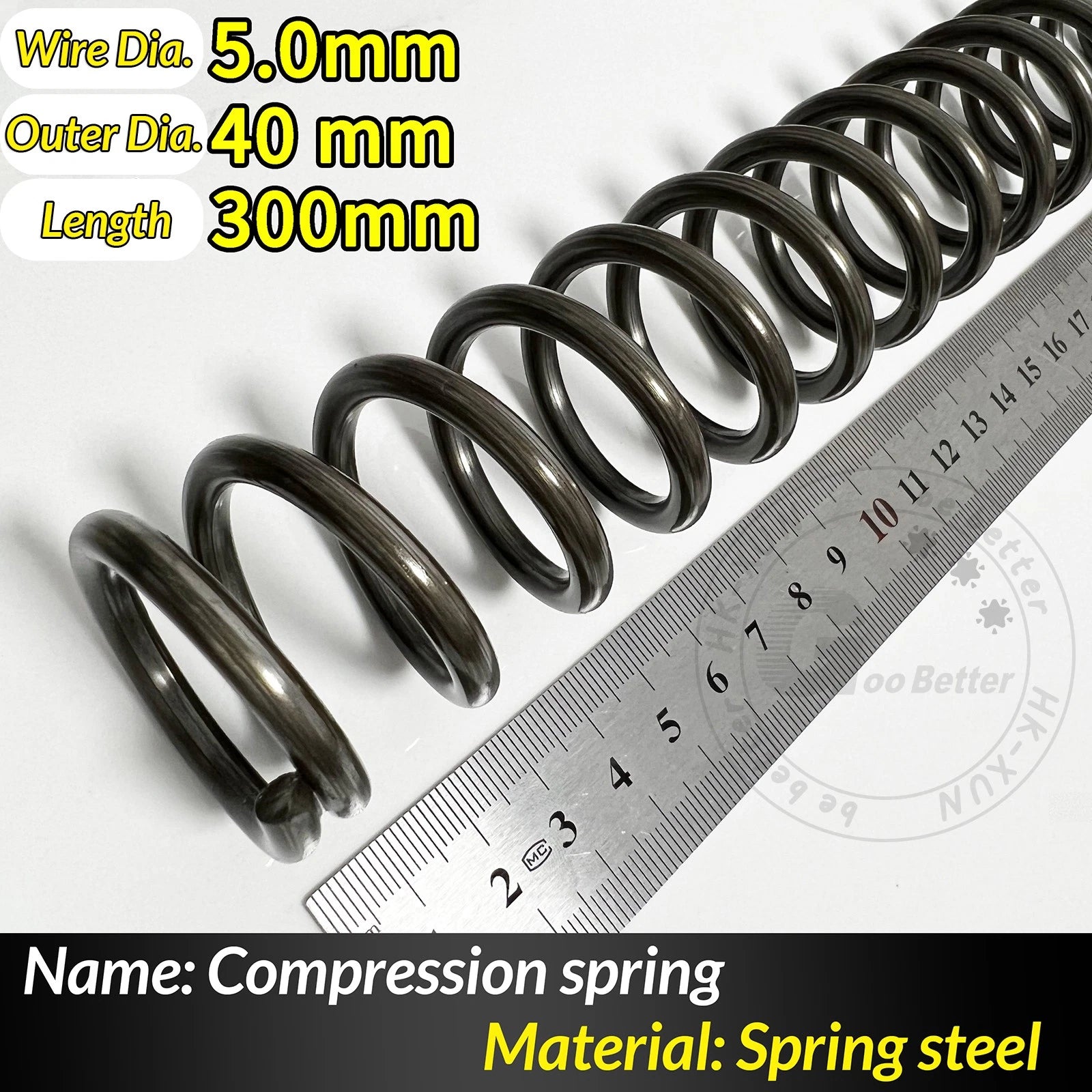 Compression Spring Pressure Springs, Wire Dia 4-5mm, OD 20-80mm, Length 300mm