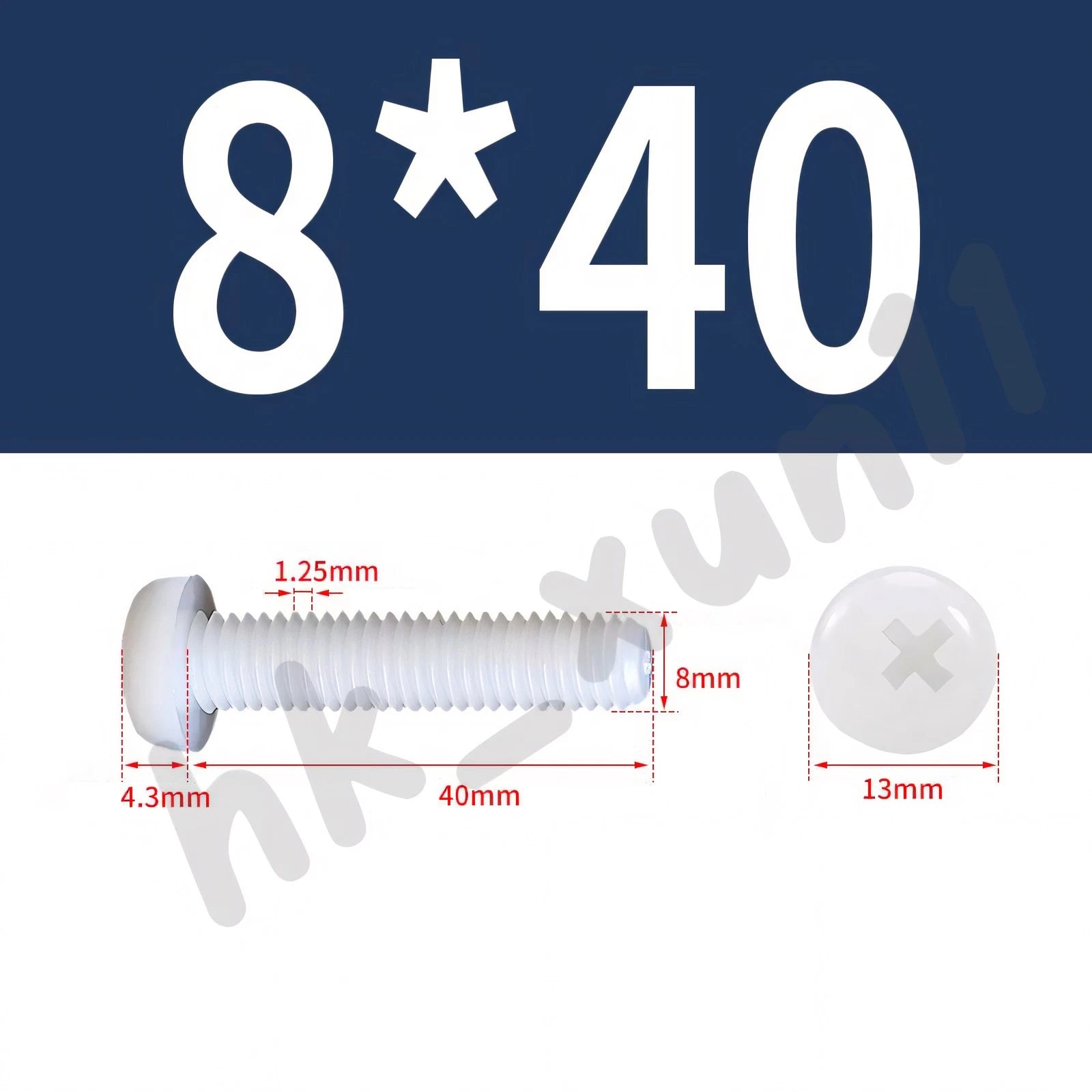 White/Black Nylon Phillips Machine Screws – M2 to M6, Plastic Round Pan Head Bolts