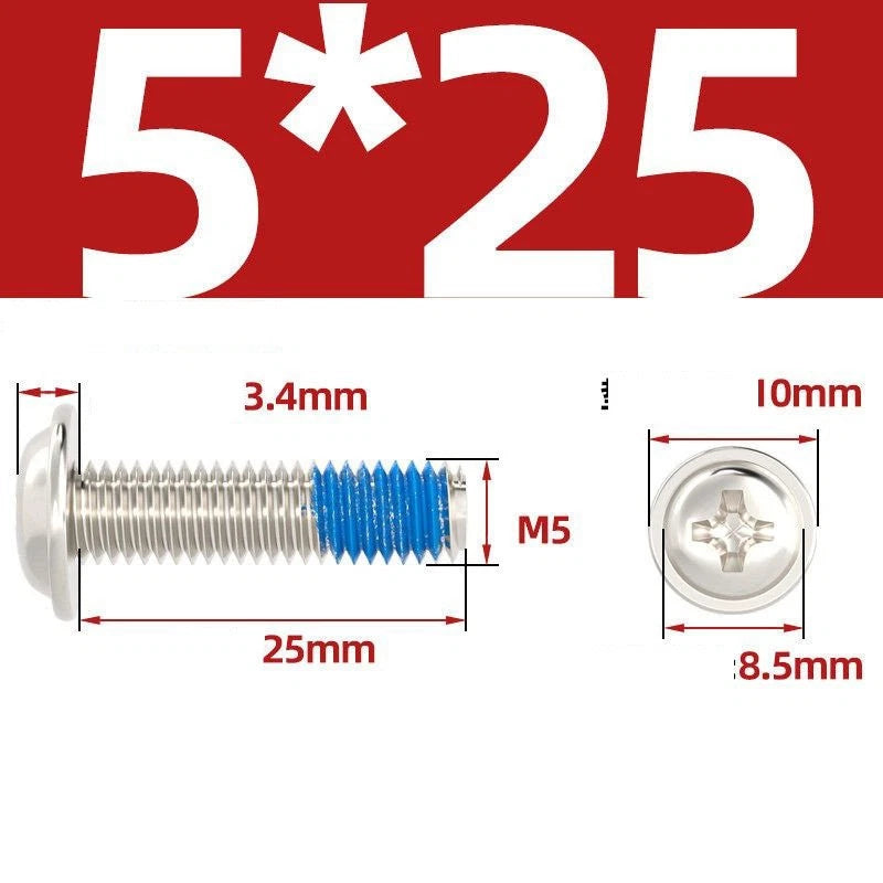 M2–M6 Flanged Button Head Screws – Carbon Steel, Phillips Drive, Nickel or Black Zinc Plated
