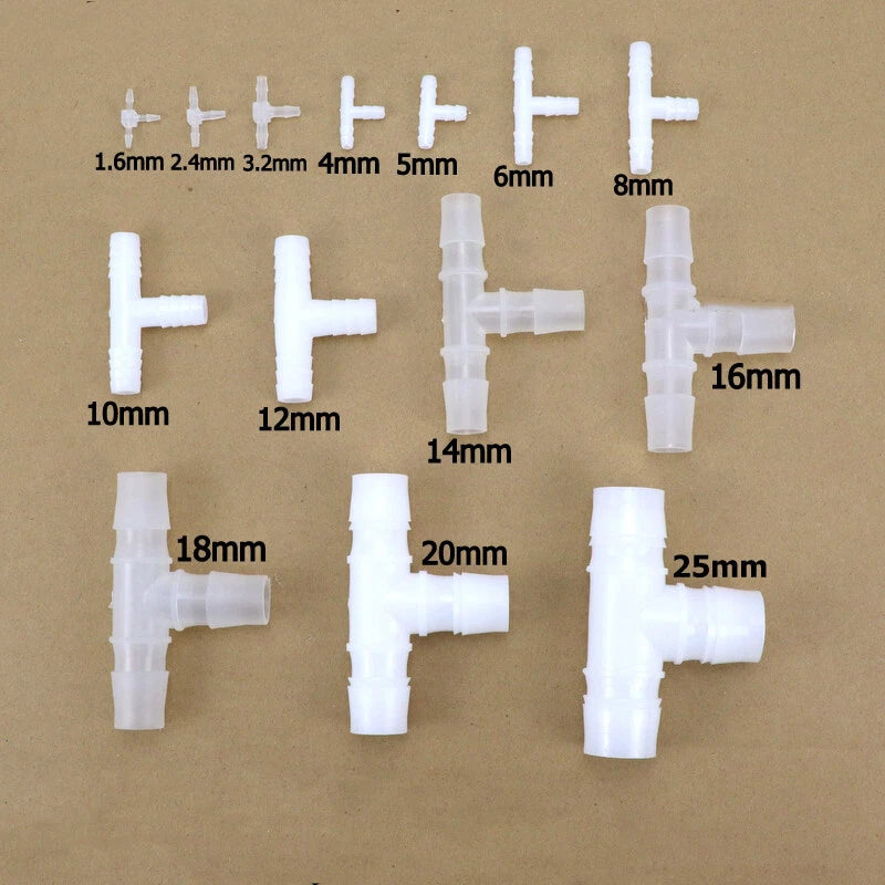 Plastic Hose Barb Fittings — Straight, Reducer, L, T, Y-Shape Pagoda Connectors