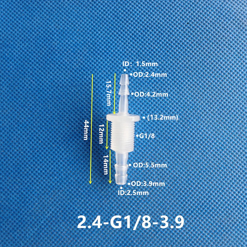 Bulkhead Straight Plastic Hose Connector with Nut — Barbed Thread Pipe Fitting