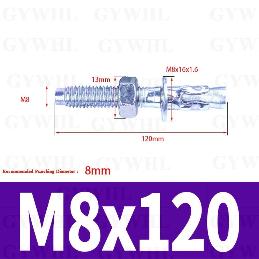 Hex Head Expansion Anchor Bolts — M6 to M20, Stainless Steel A2 & Zinc Plated, Extra Long