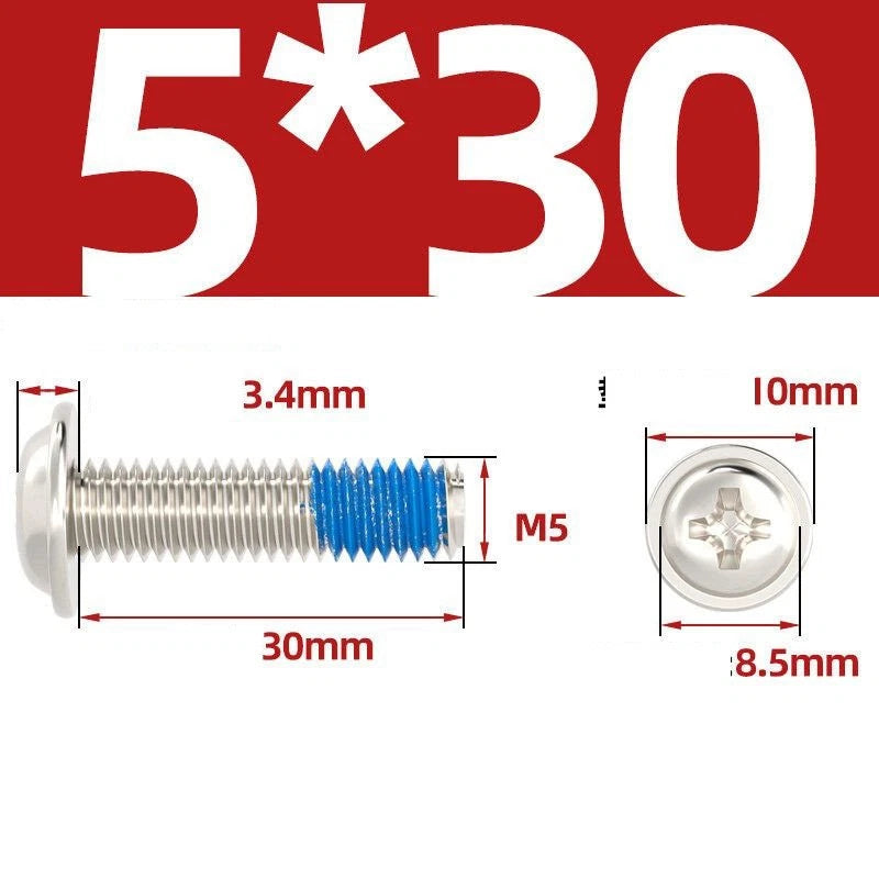M2–M6 Flanged Button Head Screws – Carbon Steel, Phillips Drive, Nickel or Black Zinc Plated