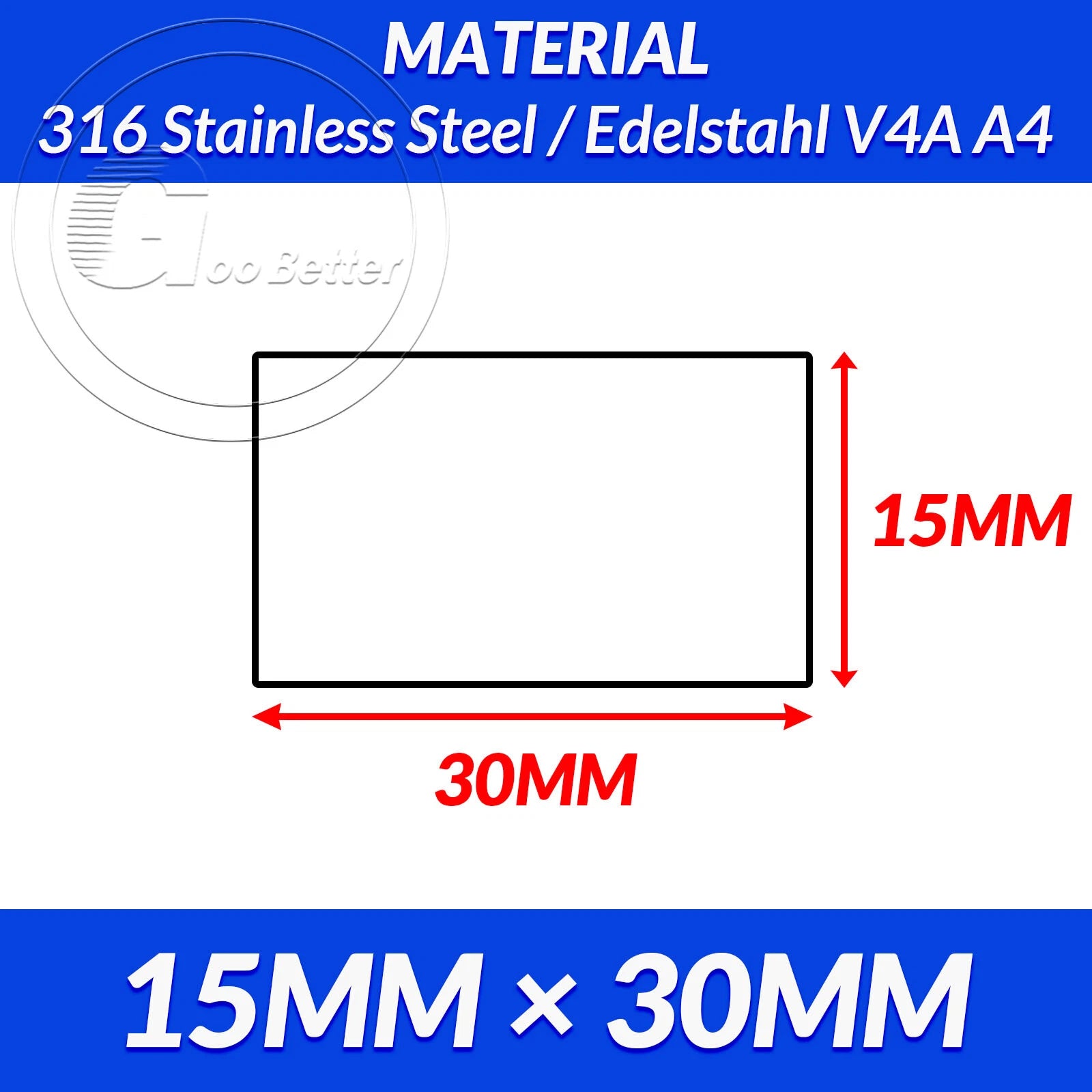 316 A4 Stainless Steel Flat Bar Metal Plate Strip Width 10MM-80MM Length 200MM
