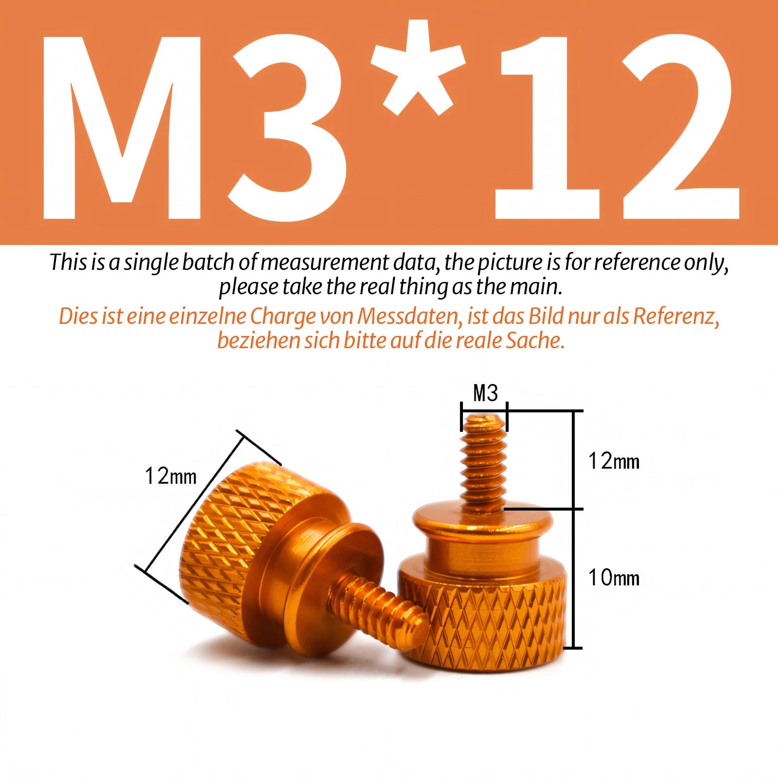 M3 Knurled Thumb Screws – Colorful Aluminum Alloy Hand-Tighten Grip Bolts