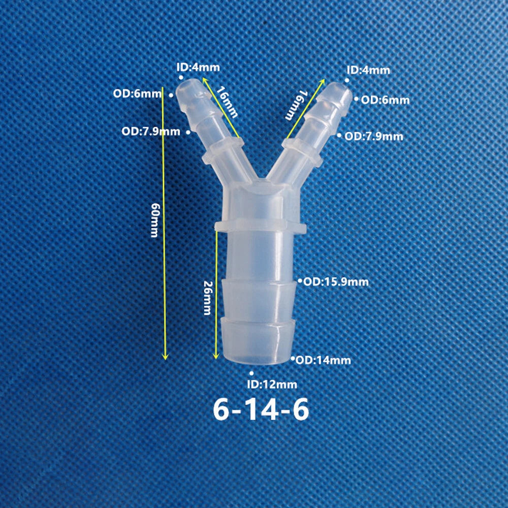 Y-Type 3-Way Barbed Hose Connector — Plastic Tee Fitting for Tube & Pipe