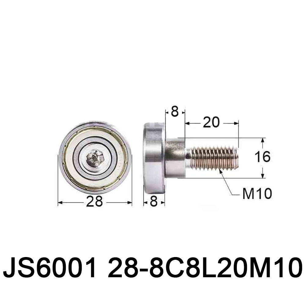 NTBG 7-52mm Metal Ball Bearing Pulley Flat Roller Guiding Wheel M3-M10 Threaded