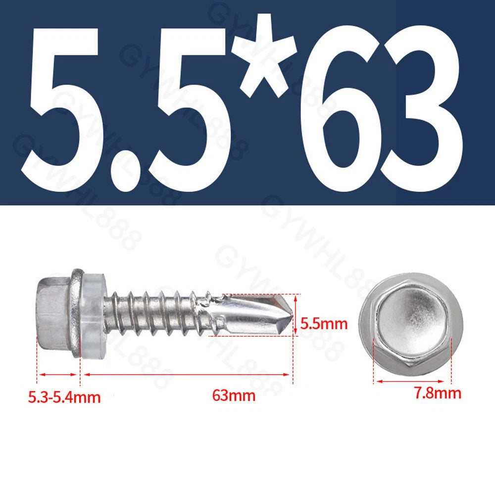 410 & A2 Stainless Hex Head Self‑Drilling Tek Screws – for Metal Roofing & Sheeting
