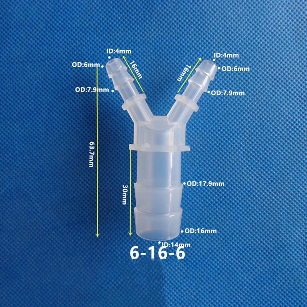 Y-Type 3-Way Barbed Hose Connector — Plastic Tee Fitting for Tube & Pipe