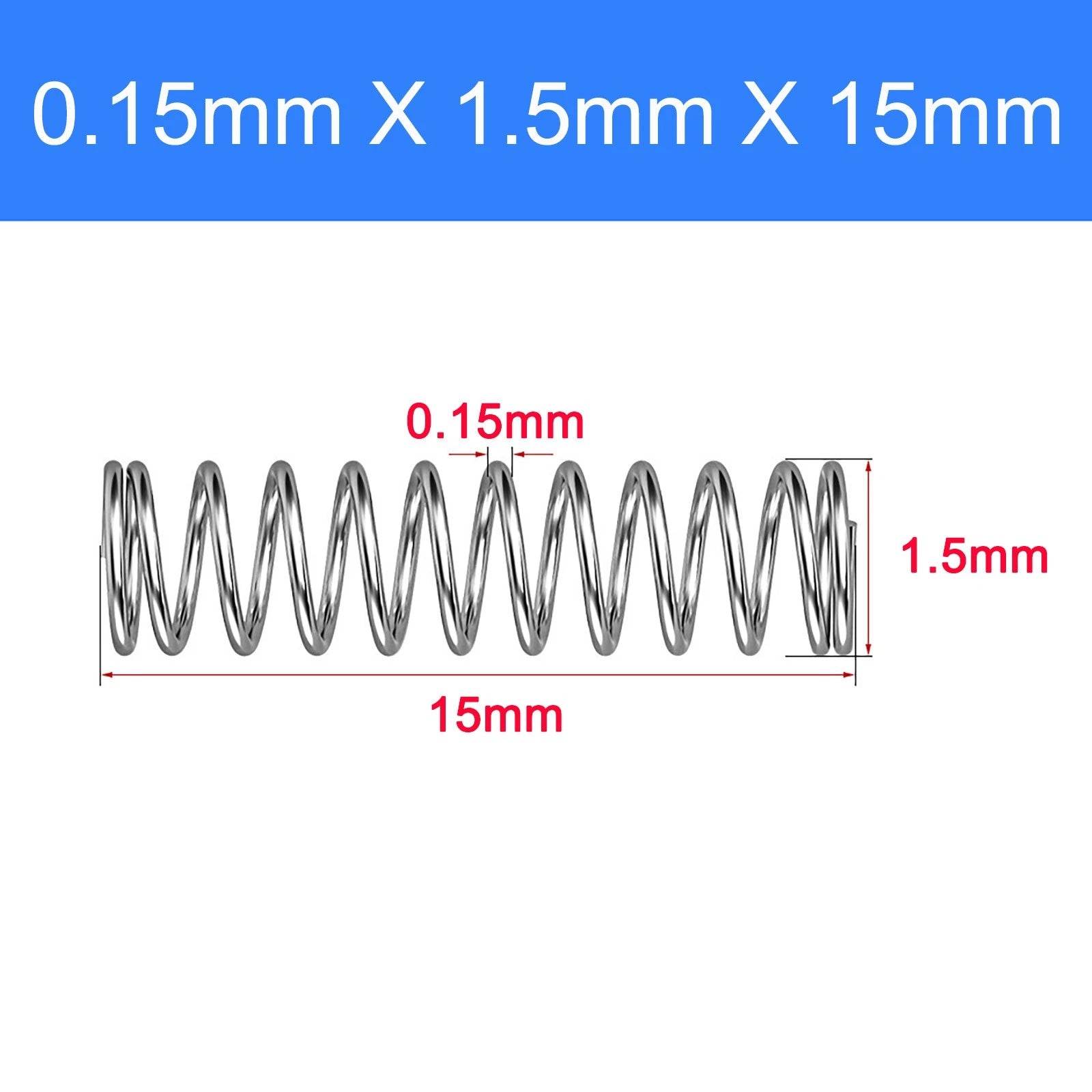 Small Micro Compression Spring Stainless Steel 0.1mm Wire Miniature Precision
