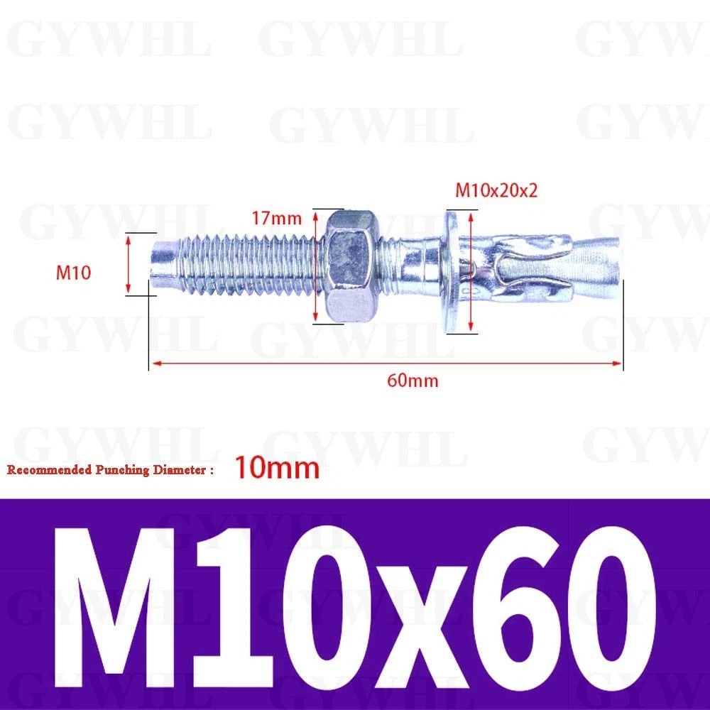 Hex Head Expansion Anchor Bolts — M6 to M20, Stainless Steel A2 & Zinc Plated, Extra Long