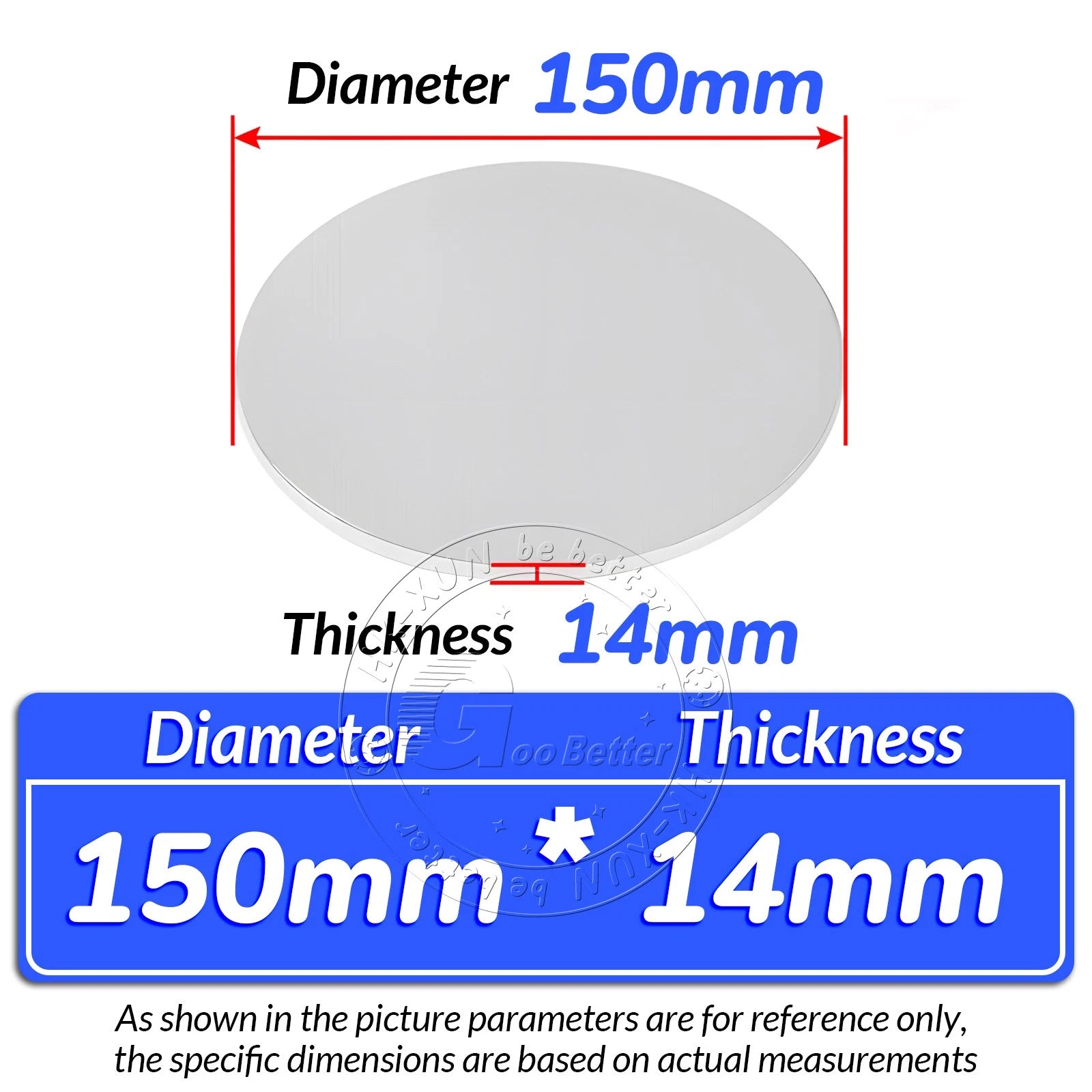 Round 6061 Aluminum Sheet Disc Plate 1mm-20mm Thick DIY Model Craft Art Handmade